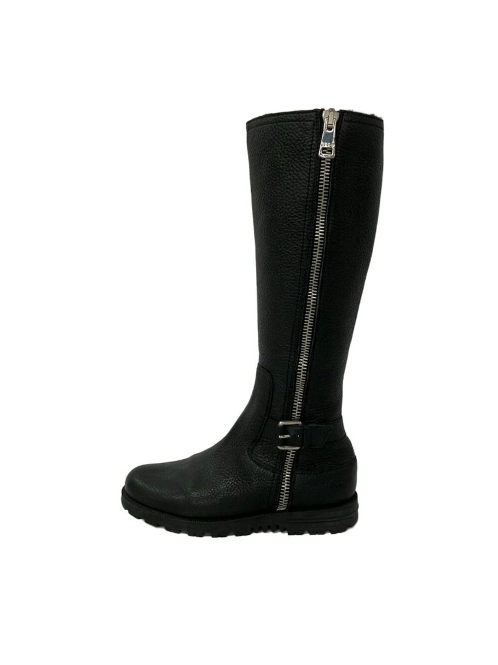 Gucci Long Boots 34 Black Interior Fur Leather